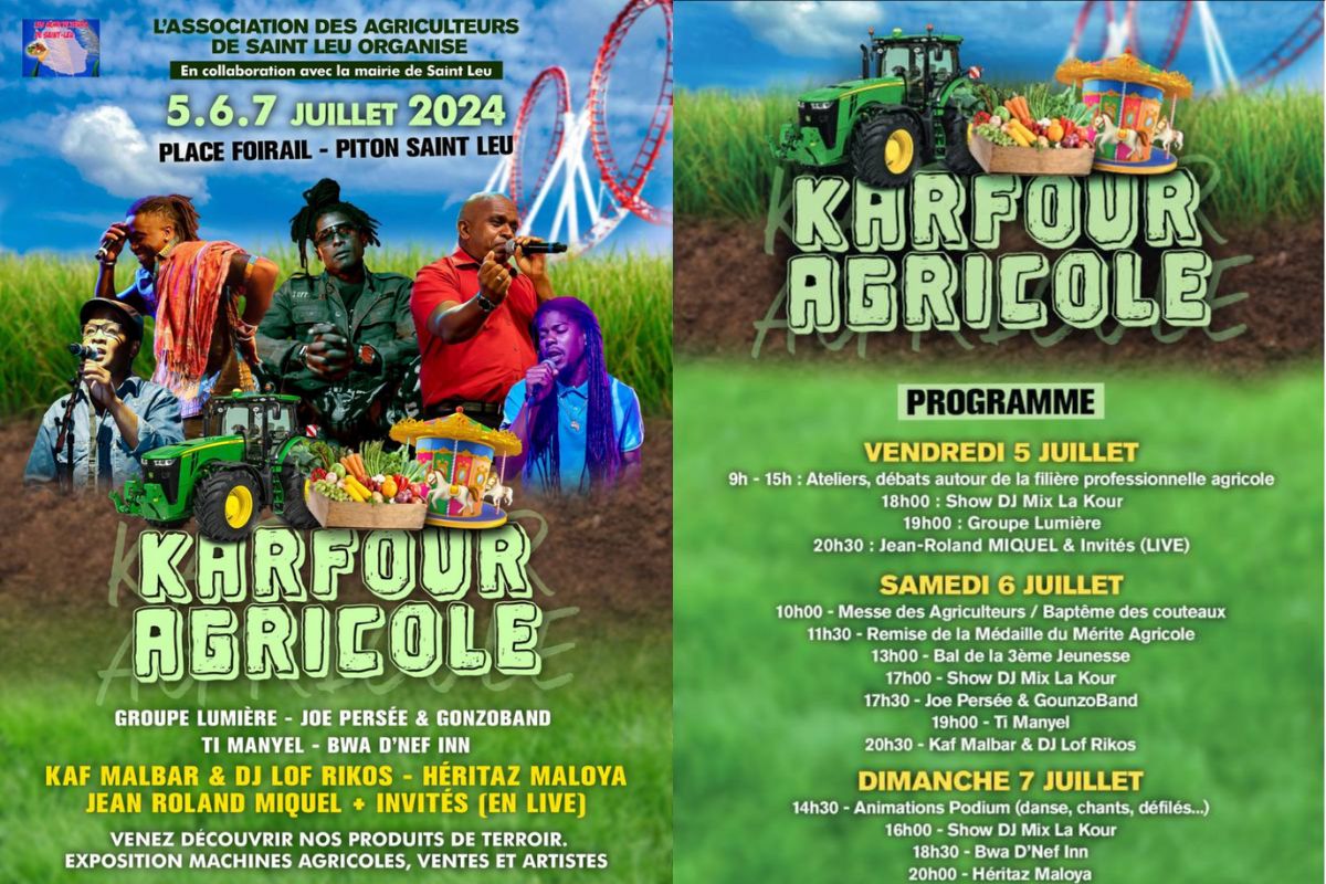 Le Karfour Agricole revient à Saint-Leu du 5 au 7 juillet 2024 !